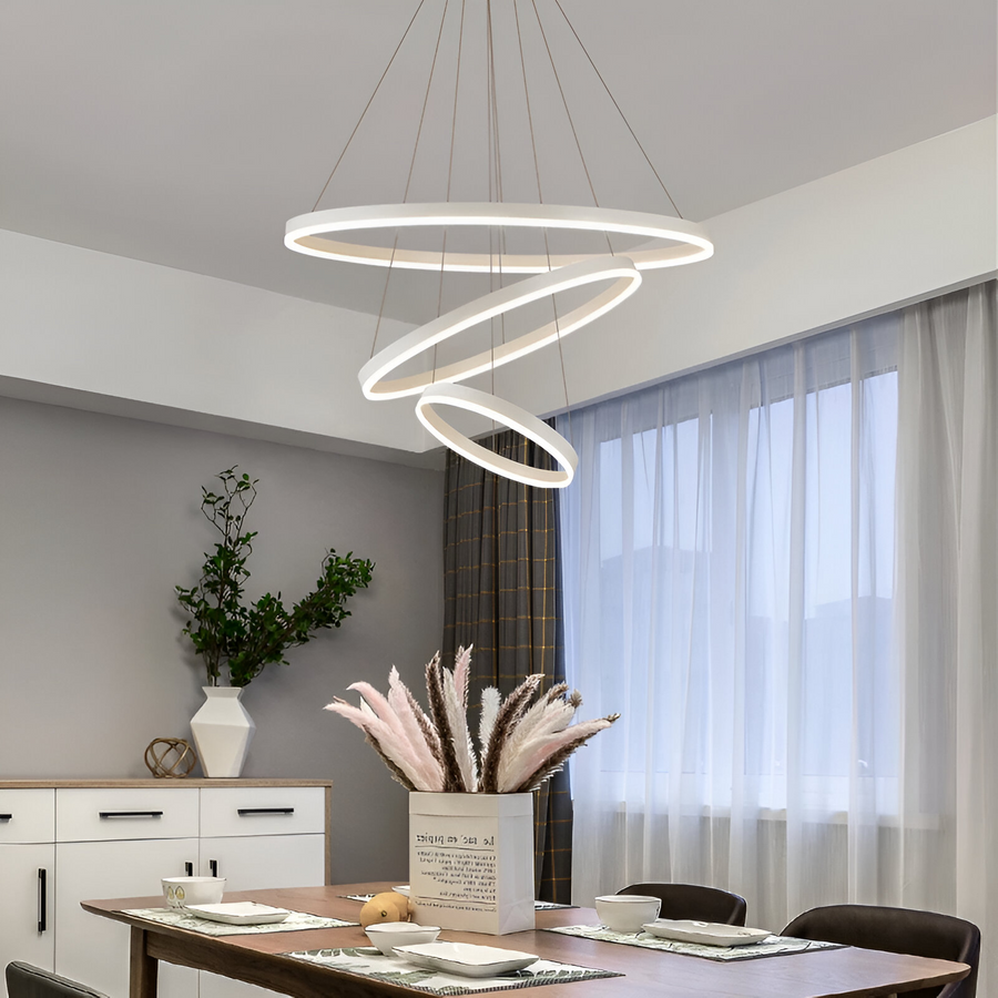 Serena LED chandelier, 190W, Dimmable, White