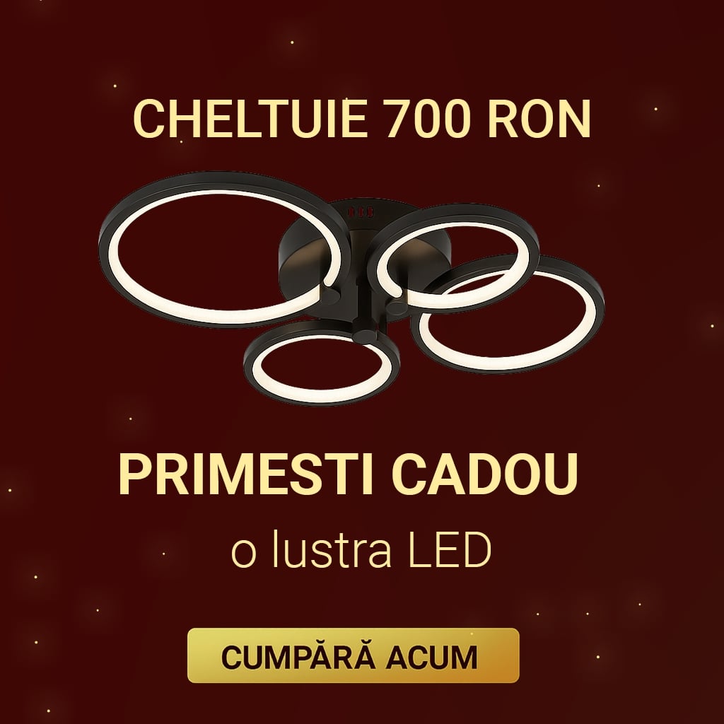 cadou 700 ron lustra led cerc