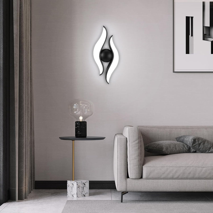 Outdoor and Indoor LED wall light, 4 Sources x 1W, IP65, ABS, Black, 3000K