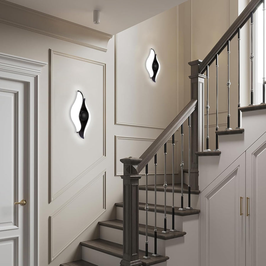 Outdoor and Indoor LED wall light, 4 Sources x 1W, IP65, ABS, Black, 3000K