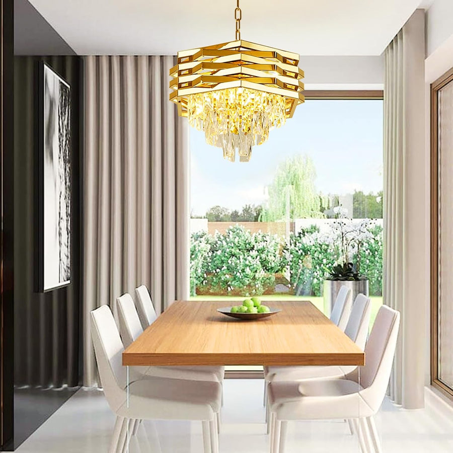 Kaison Crystal Chandelier 16xE14 Gold 