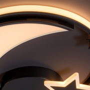 LED chandelier with remote control ALYONA 44W, Moon and Star, Cold/Warm/Neutral light, Dimmable, Black