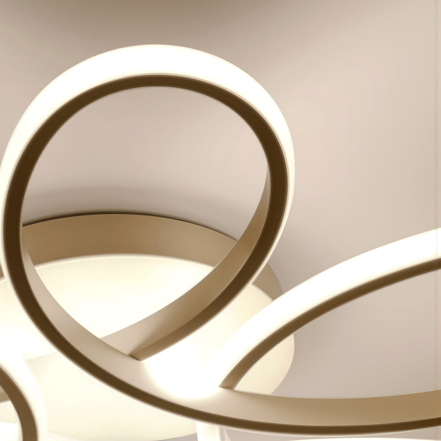 LED chandelier with remote control ELIZA, 63W, Cold/Warm/Neutral light, Dimmable, White