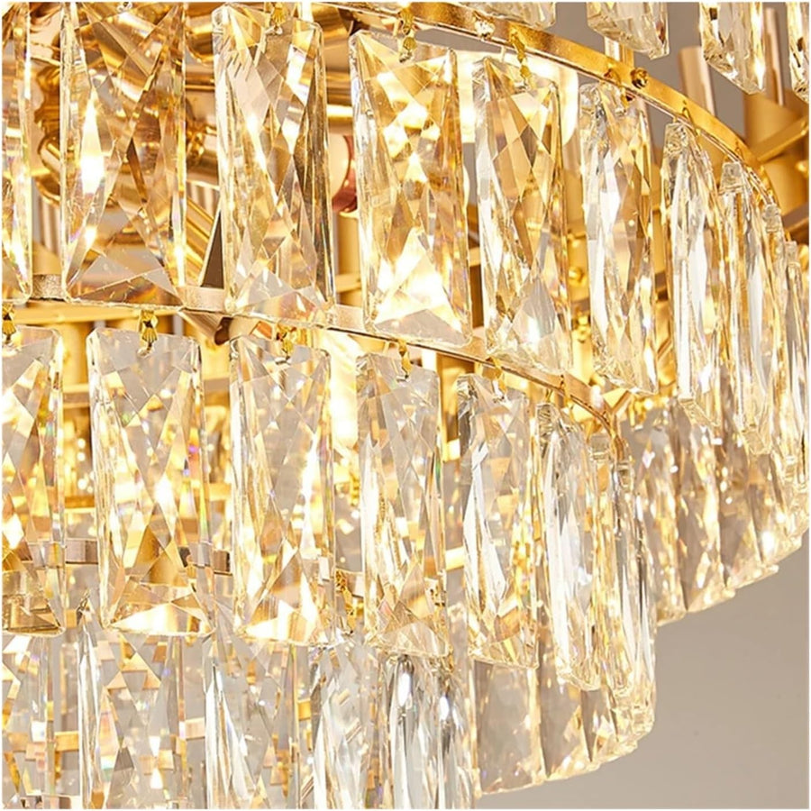 VERSAILLES Supremo Crystal Chandelier, CC900/800GD, 12xE14, Diameter 80cm, Shiny Gold, Adjustable Height, Metal and Crystal