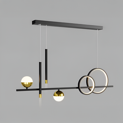 LED Chandelier with Remote Control Damara 55W Dimmable Black White