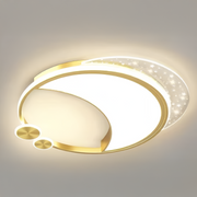 Marco LED Chandelier with Remote Control, Dimmable, Gold, Metal, Acrylic and Glass, 3000K/4000K/6000K