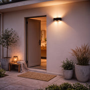 Ellis Exterior LED Wall Light, 6W, 6 Light Sources, Warm Light, Black