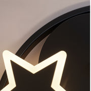 LED chandelier with remote control ALYONA 44W, Moon and Star, Cold/Warm/Neutral light, Dimmable, Black