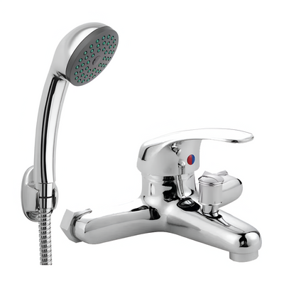 Bathtub Faucet, Shower Head and Hose Included, Alloy, Ceramic Cartridge, Chrome, CD001