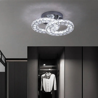 Crystal LED Chandelier with Remote Control Zabina 32W Chrome