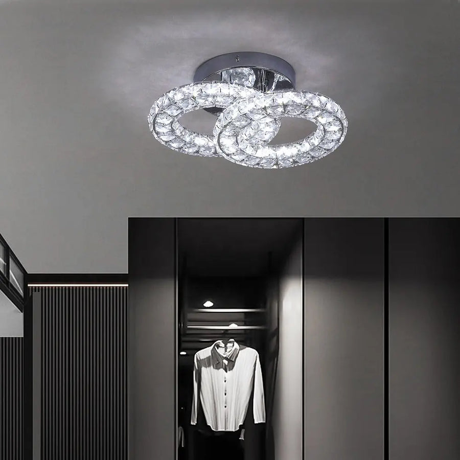 Crystal LED Chandelier with Remote Control Zabina 32W Chrome