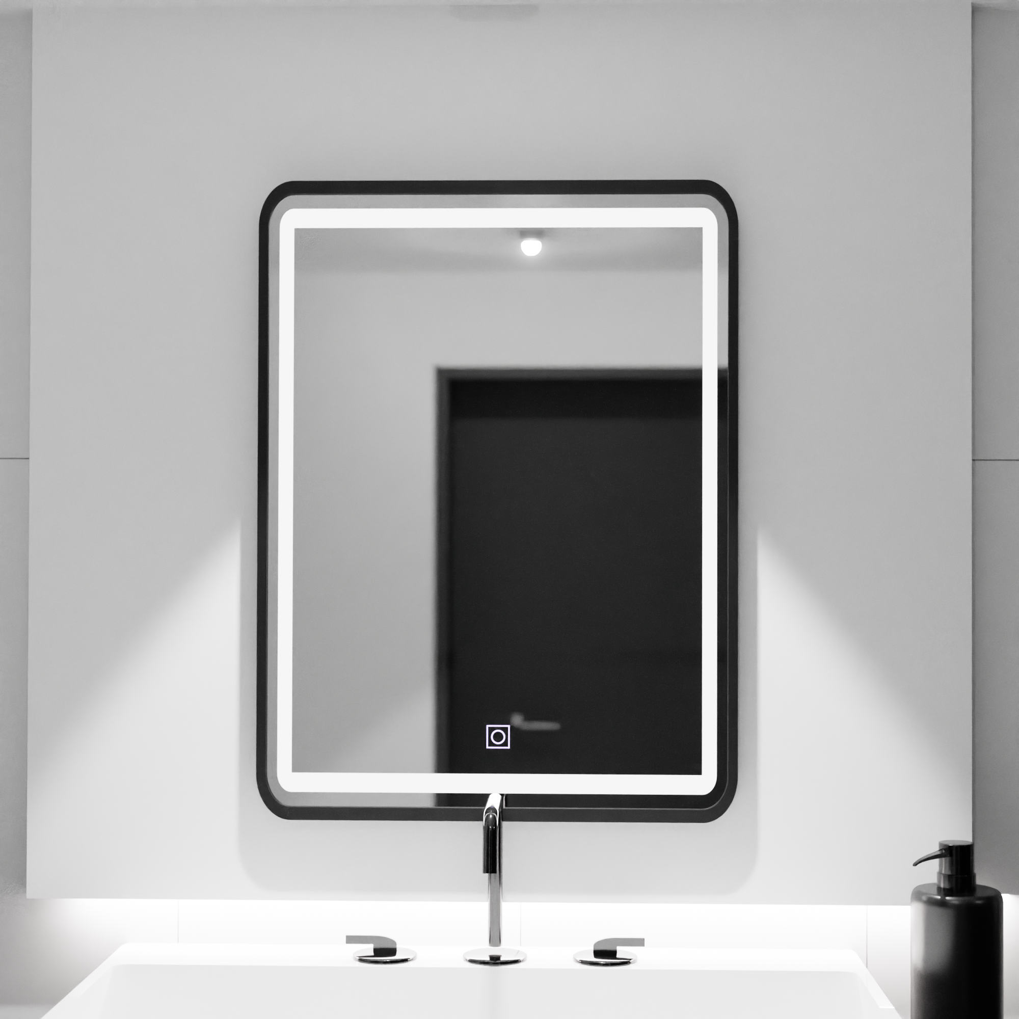 Mirror LED rectangular 60x80cm ombe Basic Touch