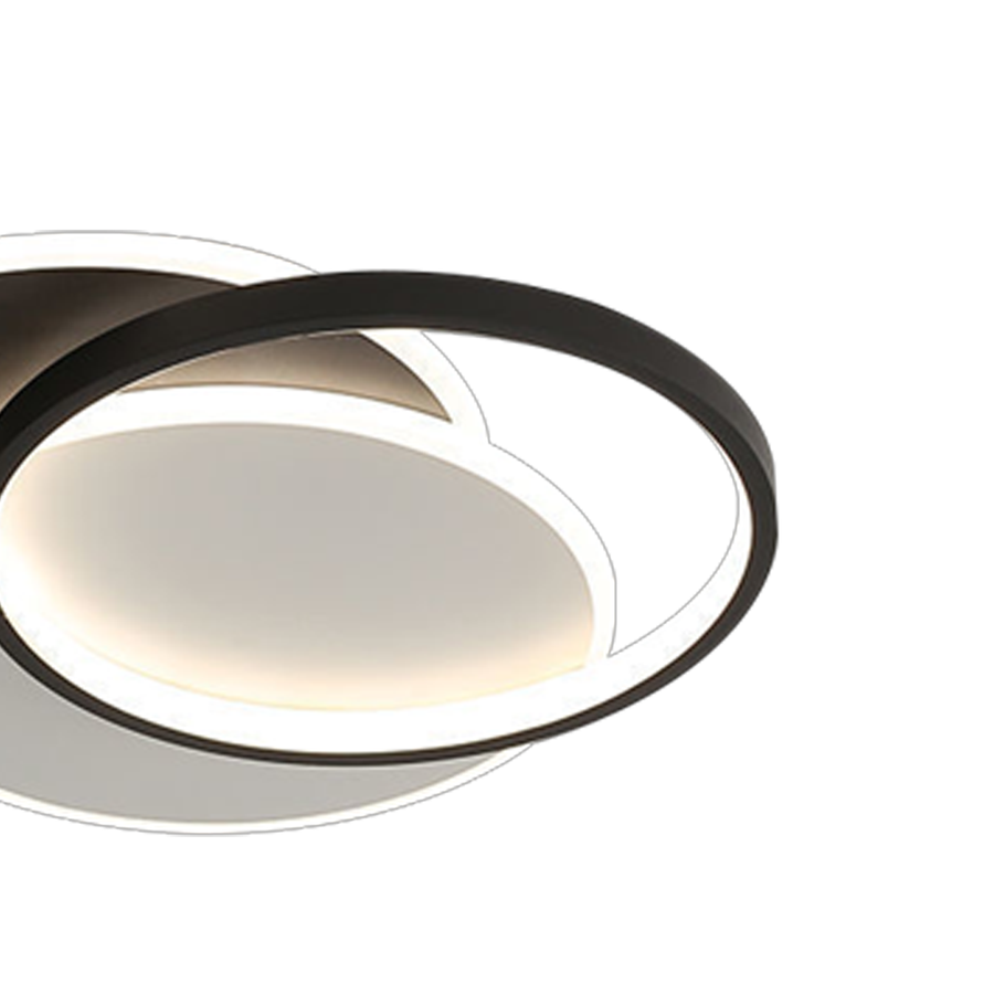 LED chandelier with remote control CHIARA 76W, 3 Circles, Cold/Warm/Neutral light, Dimmable, Black