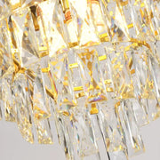 VERSAILLES Eleganza Crystal Chandelier 7x E14, Diameter 49cm, Shiny Gold and White, Adjustable Height
