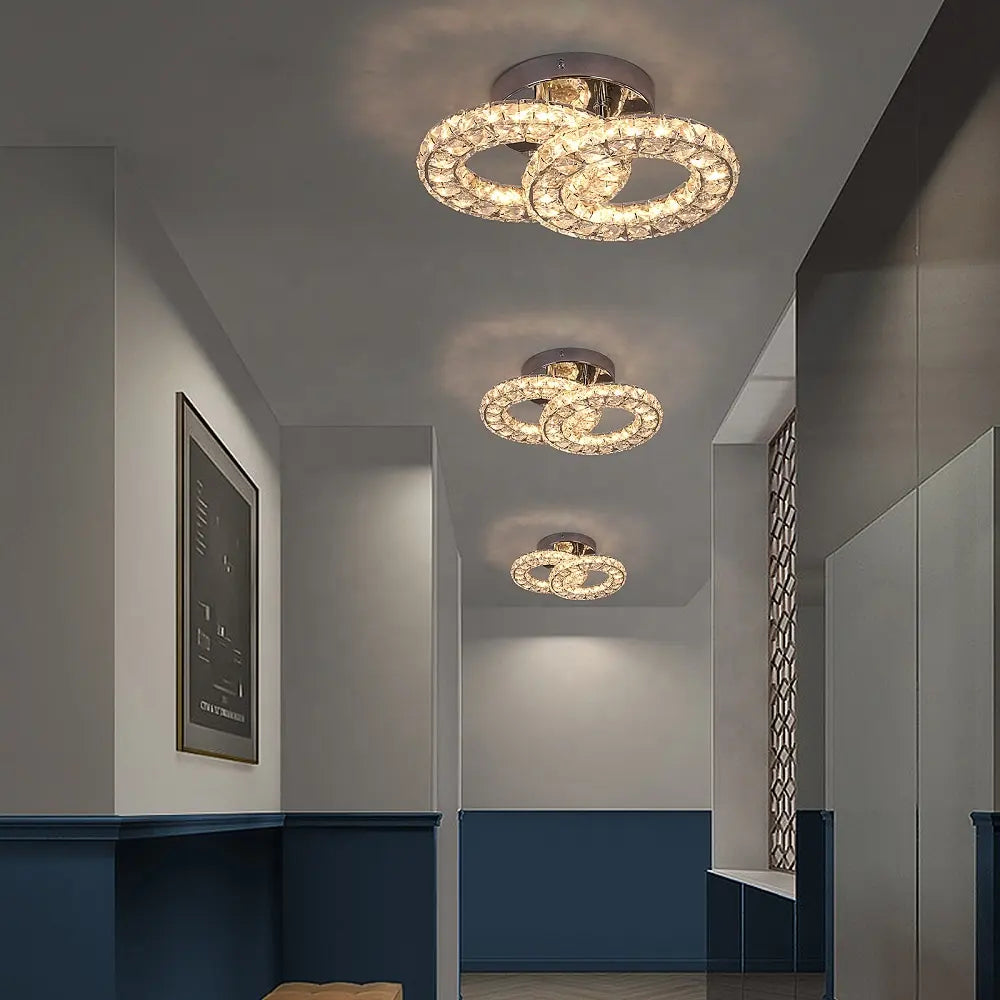 Crystal LED Chandelier with Remote Control Zabina 32W Chrome