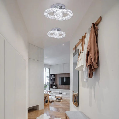 Crystal LED Chandelier with Remote Control Zabina 32W Chrome