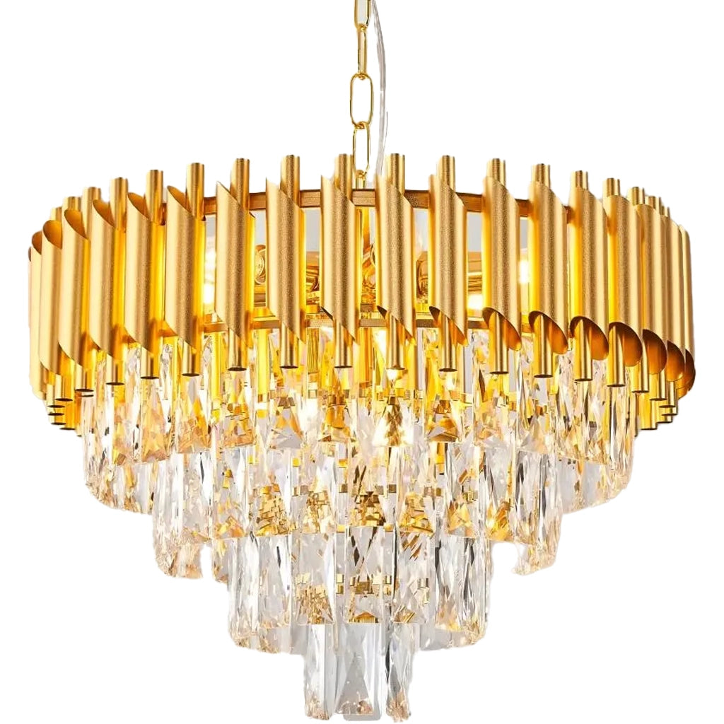 Candelabru Cristal VERSAILLES Eleganza 8x E14, Diametru 50cm, Auriu, Inaltime Reglabila Candelabre Cristal Default Title Alessandro Design