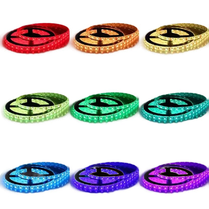 LED Strip Kit 5050 5m with remote control, RGB, 10W/m, 5m, IP44