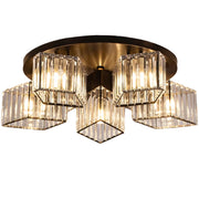 Sasha Modern Classic Chandelier, LC117/5BK, 5x E27, Metal and Crystal, Black, Lampshade