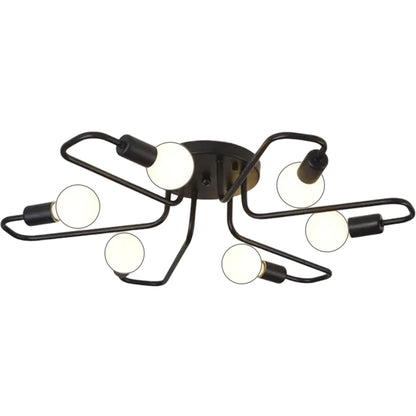 MODERNIST Hexa 6 Chandelier, 6x E27, Black, Modern Design