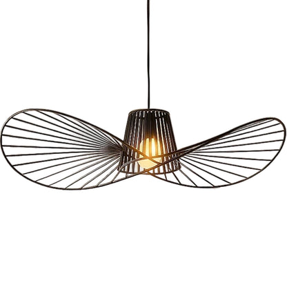 Hanging Chandelier ELIAS 60cm, 1x E27, Metal, Adjustable Height, Black