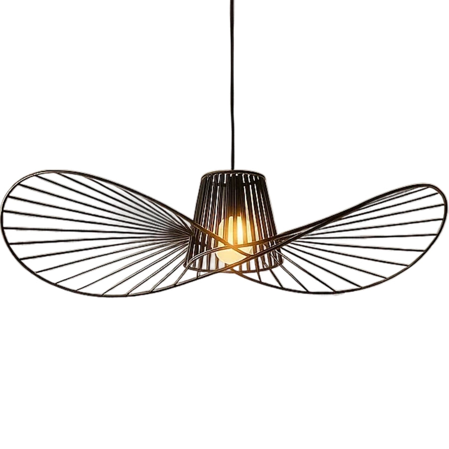 Hanging Chandelier ELIAS 60cm, 1x E27, Metal, Adjustable Height, Black