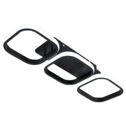 LED Chandelier VERTEX 34W, 3 Squares, Linear, Cold/Warm/Neutral light, Black