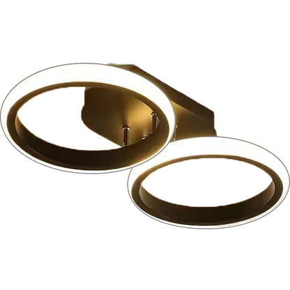 Celio LED Chandelier, 16W, 2 Circles, Cold/Warm/Neutral Light, Black