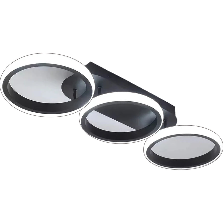 ELIO LED Chandelier 24W, 3 Circles, Linear, Cold/Warm/Neutral light, Black