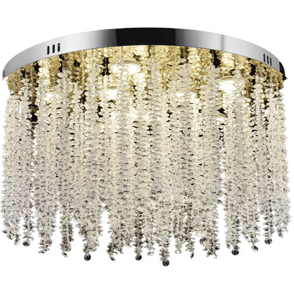 Crystal LED Chandelier LLC215/400WH Round, 22W, Cold/Warm/Neutral Light, Crystal, Gold