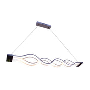 Suspended LED chandelier with remote control WAVE 89W, Linear, Cold/Warm/Neutral light, Dimmable, White, Height Adjustable