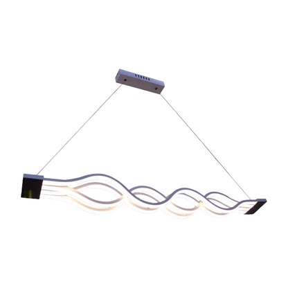 Suspended LED chandelier with remote control WAVE 89W, Linear, Cold/Warm/Neutral light, Dimmable, White, Height Adjustable