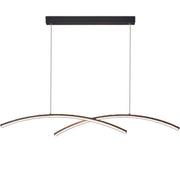 LED chandelier with remote control FLUIRA, 52W, Cold/Warm/Neutral light, Dimmable, Black