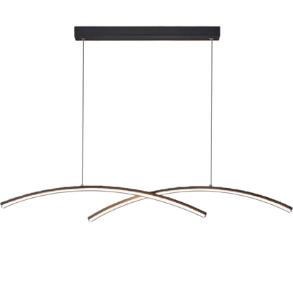 LED chandelier with remote control FLUIRA, 52W, Cold/Warm/Neutral light, Dimmable, Black