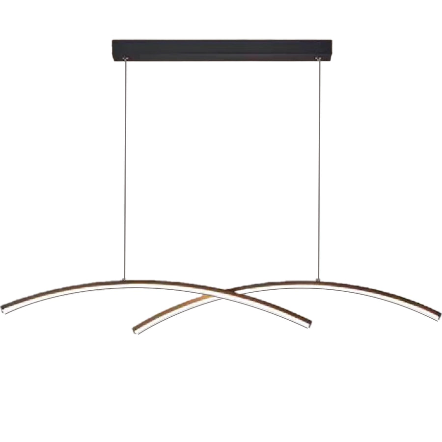 LED chandelier with remote control FLUIRA, 52W, Cold/Warm/Neutral light, Dimmable, Black