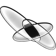 LED chandelier with remote control ORBITA 74W, 3 Elements, Oval, Cold/Warm/Neutral light, Dimmable, Black