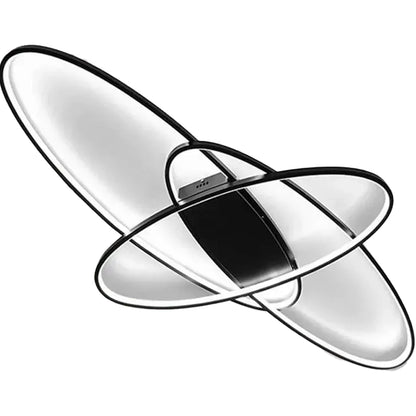 LED chandelier with remote control ORBITA 74W, 3 Elements, Oval, Cold/Warm/Neutral light, Dimmable, Black