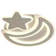 Nova LED Chandelier with Remote Control, 89W, Dimmable, Moon and Star Shape, White