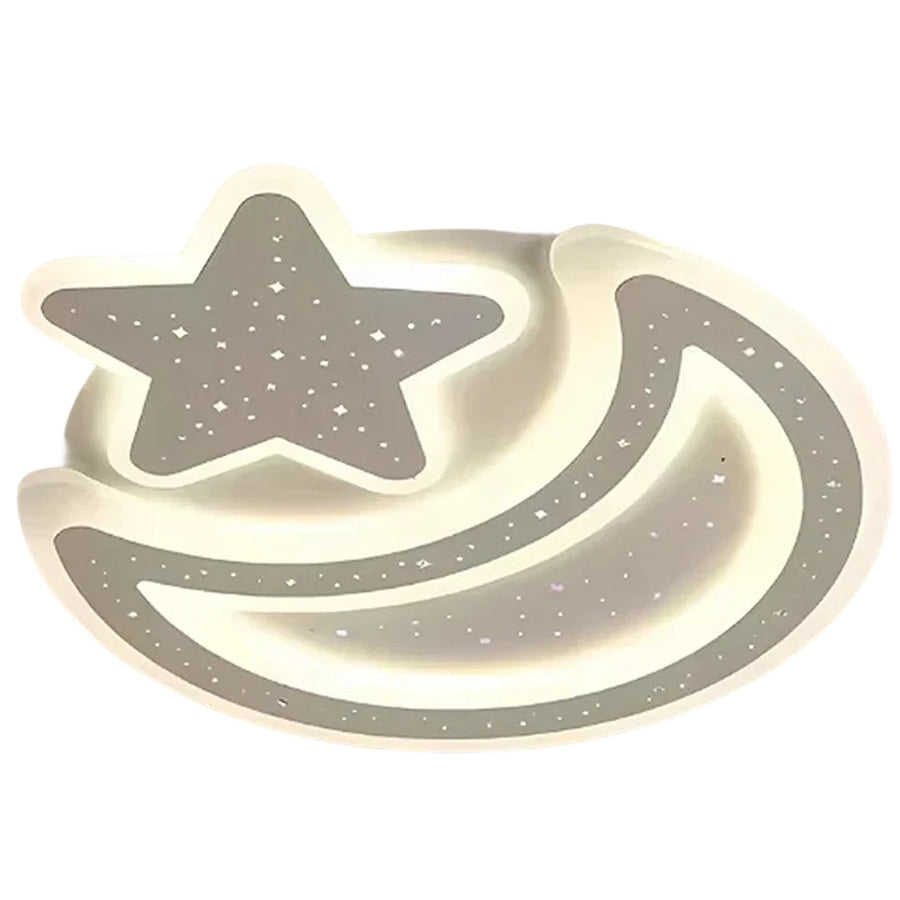 Nova LED Chandelier with Remote Control, 89W, Dimmable, Moon and Star Shape, White