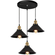 Suspended Chandelier, LV210/3R, 3*E27, Brown, Metal and Wire, Adjustable Height