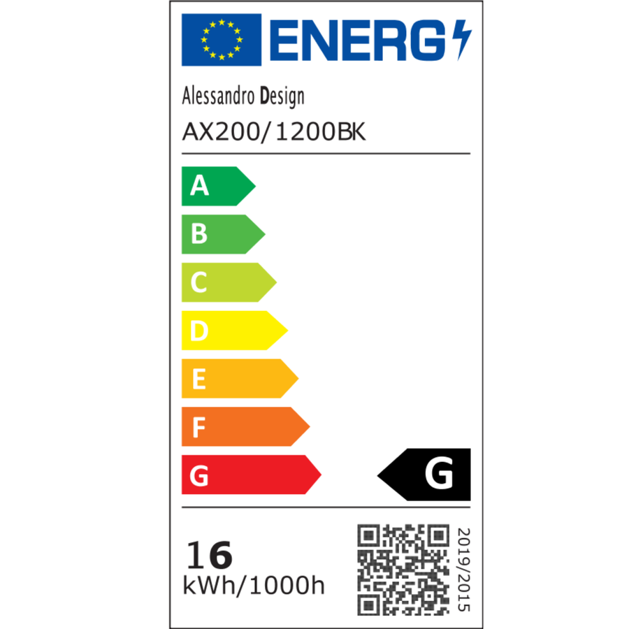 Mack Outdoor LED Wall Light, Length 120cm, 16W, IP65, Metal, Linear, Black