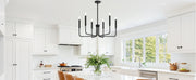 AVANT Metallic Chandelier, Pendant type with arms, Round, 6xE14, Black