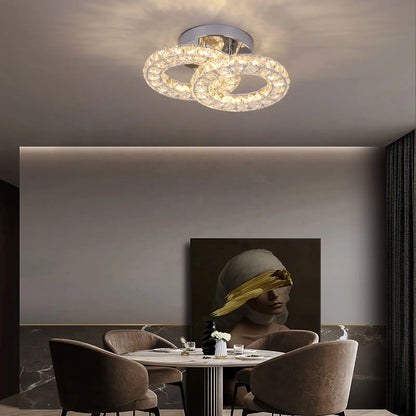 Crystal LED Chandelier with Remote Control Zabina 32W Chrome
