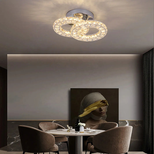 Crystal LED Chandelier with Remote Control Zabina 32W Chrome