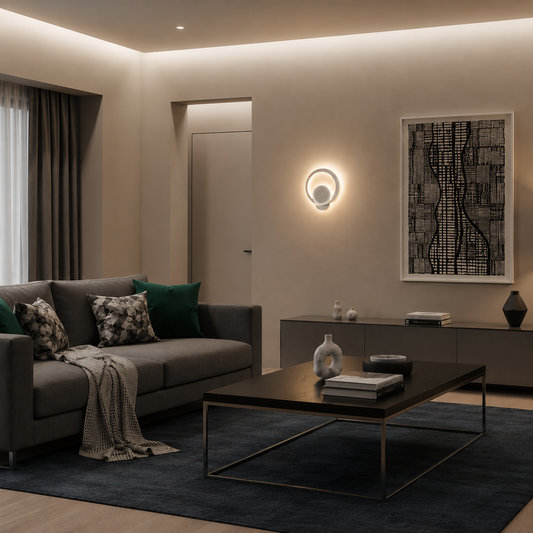 Urbanist LED Wall Lamp 19W Round Cold/Warm/Neutral Light Acrylic and White Metal