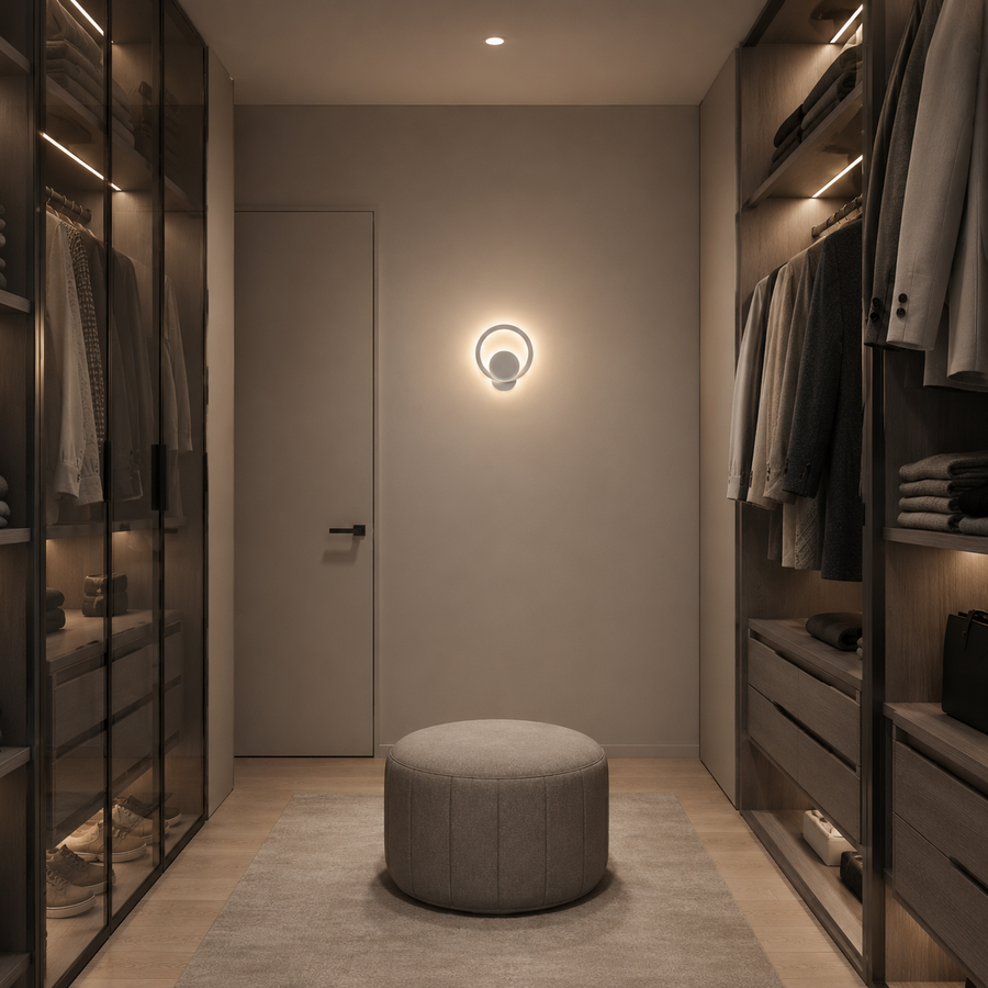 Urbanist LED Wall Lamp 19W Round Cold/Warm/Neutral Light Acrylic and White Metal