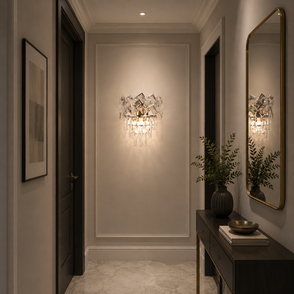 Crystal WINDSOR wall lamp, 2x E14, Shiny Chrome