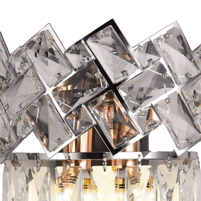 WINDSOR Cristal wall lamp, 2x E14, Shiny Chrome Indoor wall lights Default Title Alessandro Design