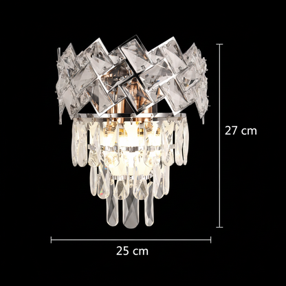 Crystal WINDSOR wall lamp, 2x E14, Shiny Chrome