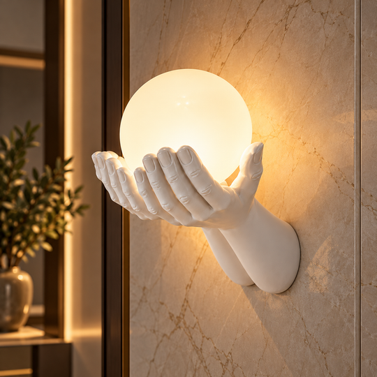Decorative wall lamp RUKI, 30x20cm, 1xG9, Glass and Resin, White